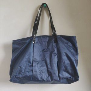 Macy's Large Navy Blue Nylon Tote Bag
